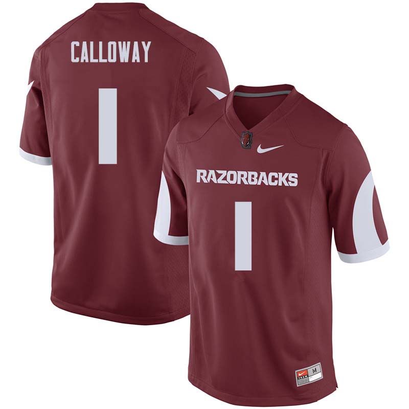 Men #1 Chevin Calloway Arkansas Razorback College Football Jerseys Sale-Cardinal - Click Image to Close